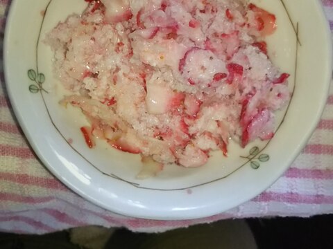 冷凍苺でかき氷